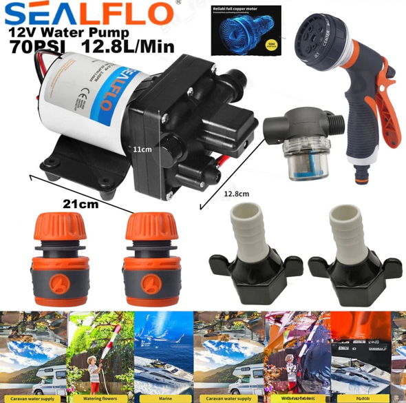 12V SEALFLO Water Pump High Pressure