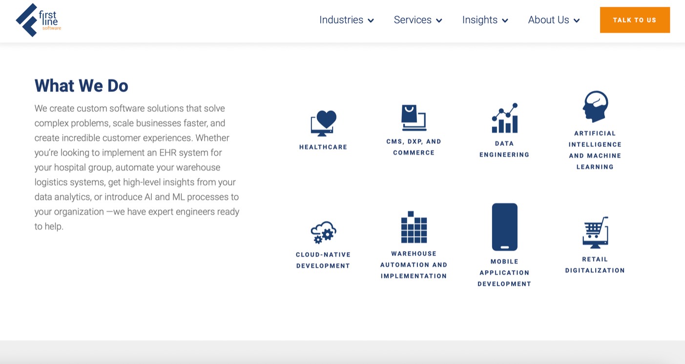 First Line Software product / service