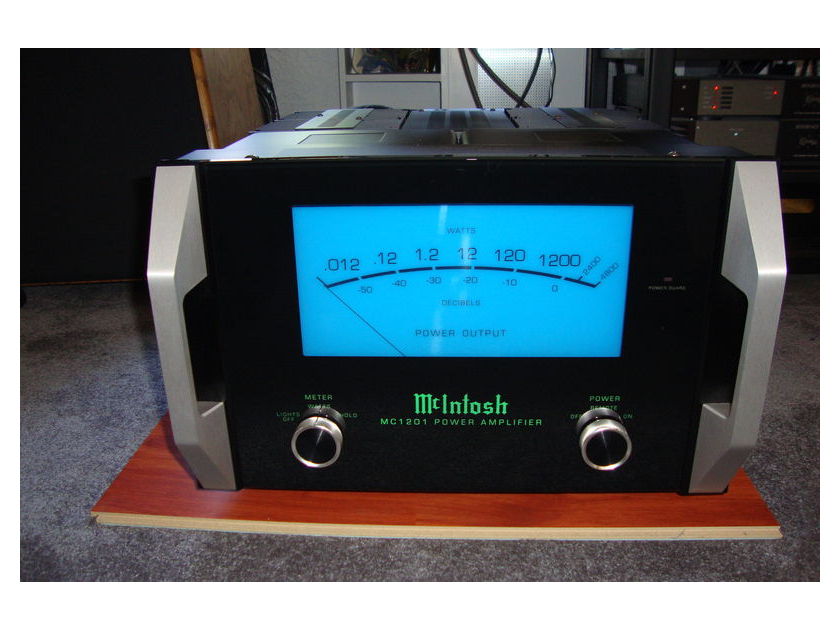 McIntosh MC1201SE Pair of amps with new handles and LED lights