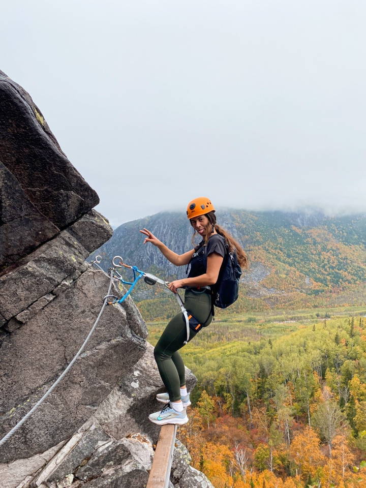 Via Ferrata of the Grands-Jardins National Park : head in the clouds