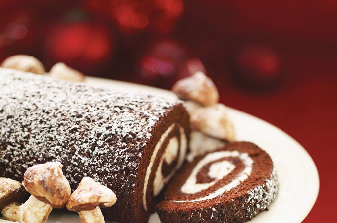 Bûche au chocolat et au mascarpone