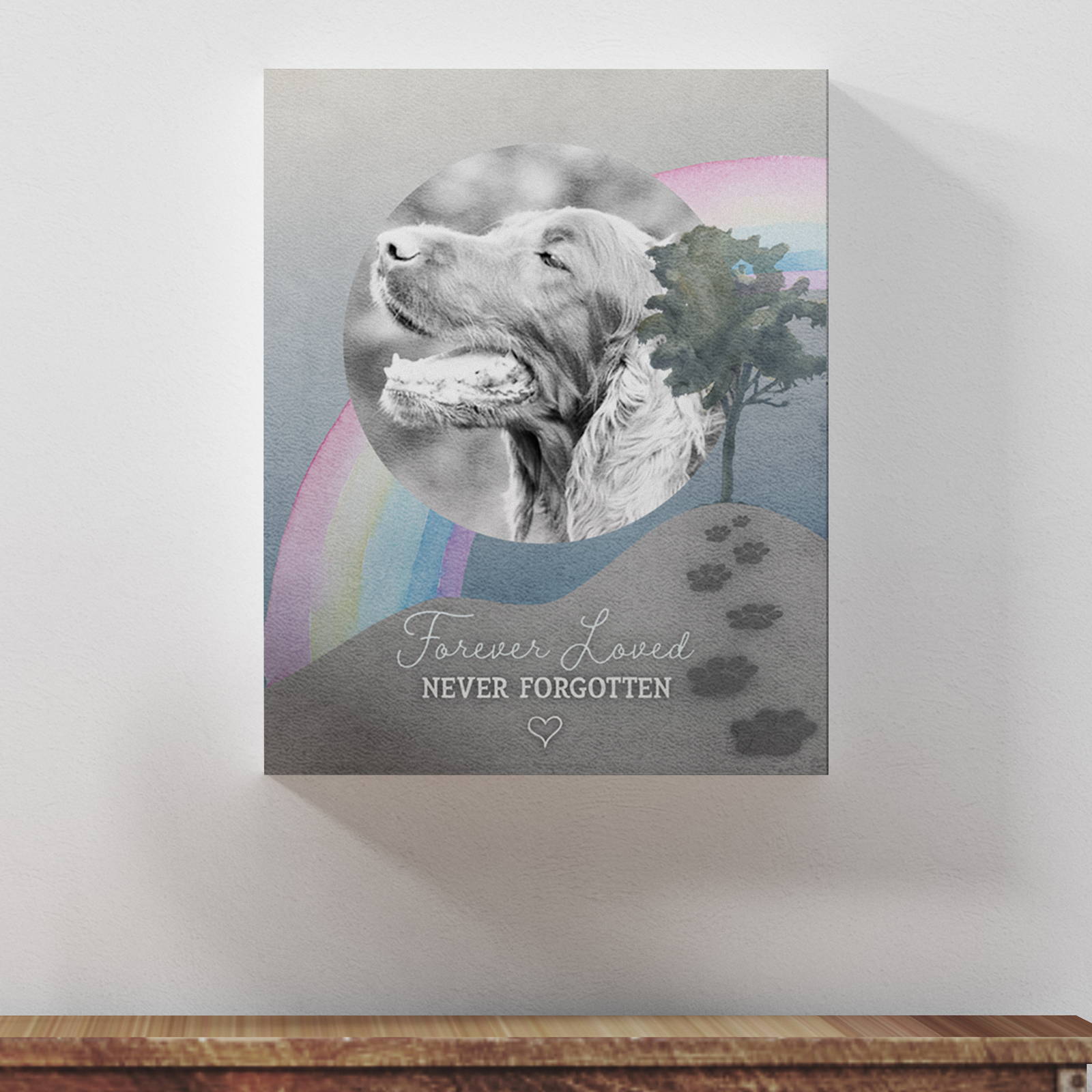 "Forever Loved, Never Forgotten", Dog Memorial