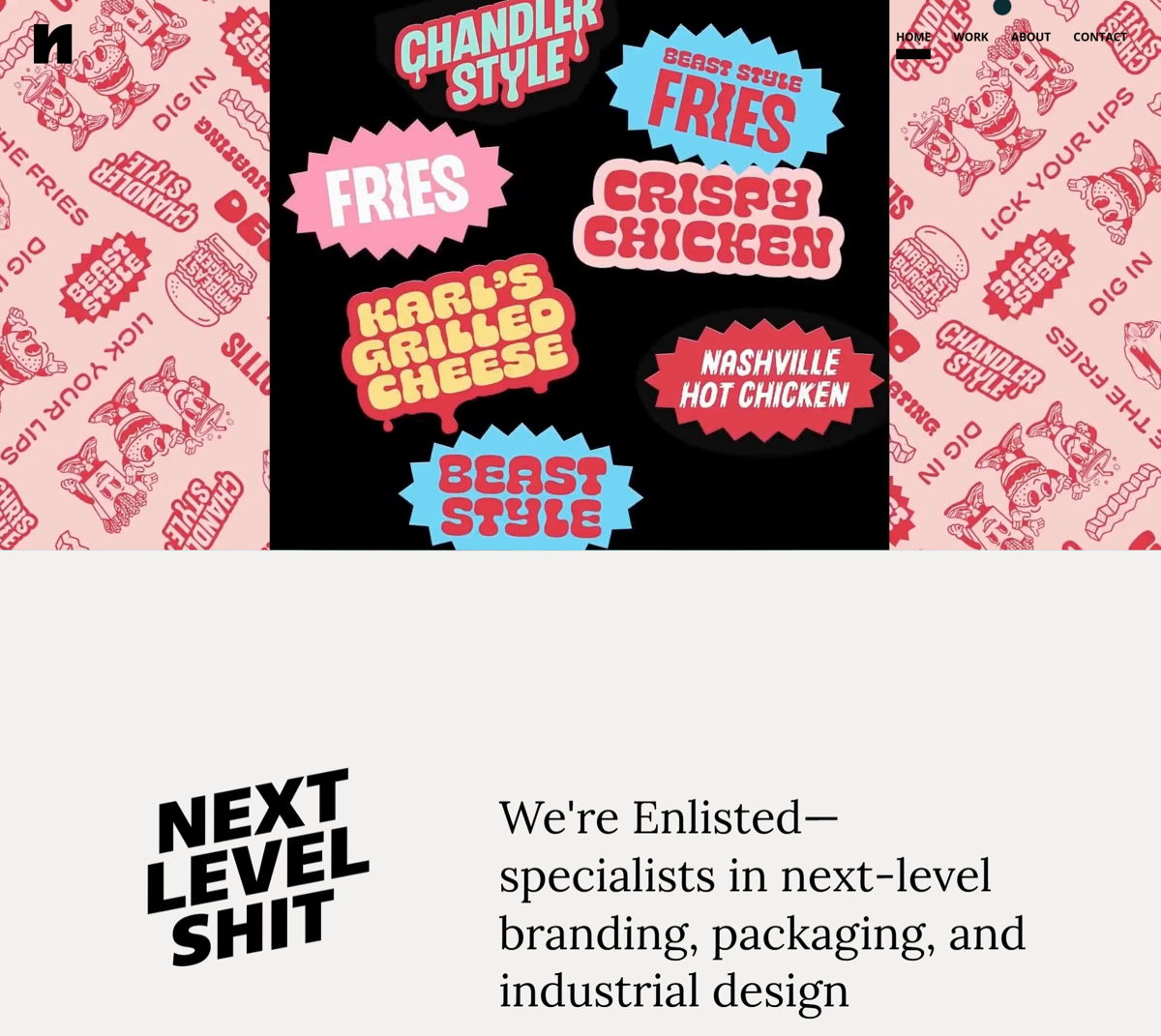 Screenshot of Enlisted Design, from the industrial design portfolios collection.
