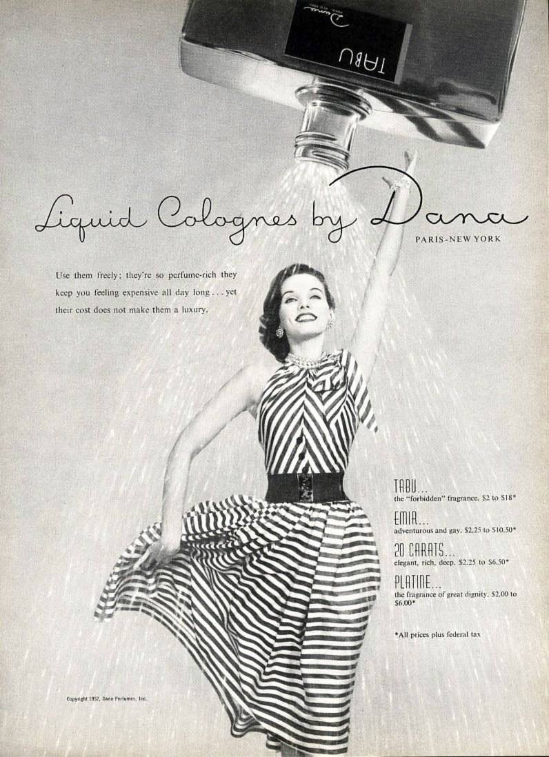 Vintage Dana ad from 1950s.