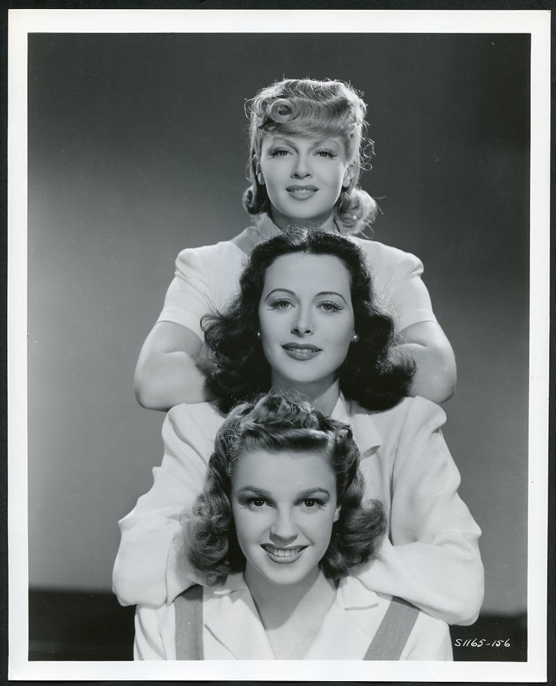 Lana Turner, Hedy Lamarr, and Judy Garland in promotional shot for Ziegfeld Girl