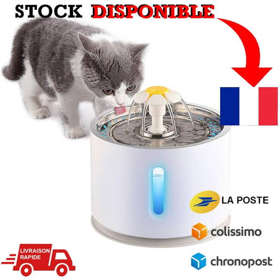 Fontaine à Eau pour Chats Filtre, Silencieuse et automatique