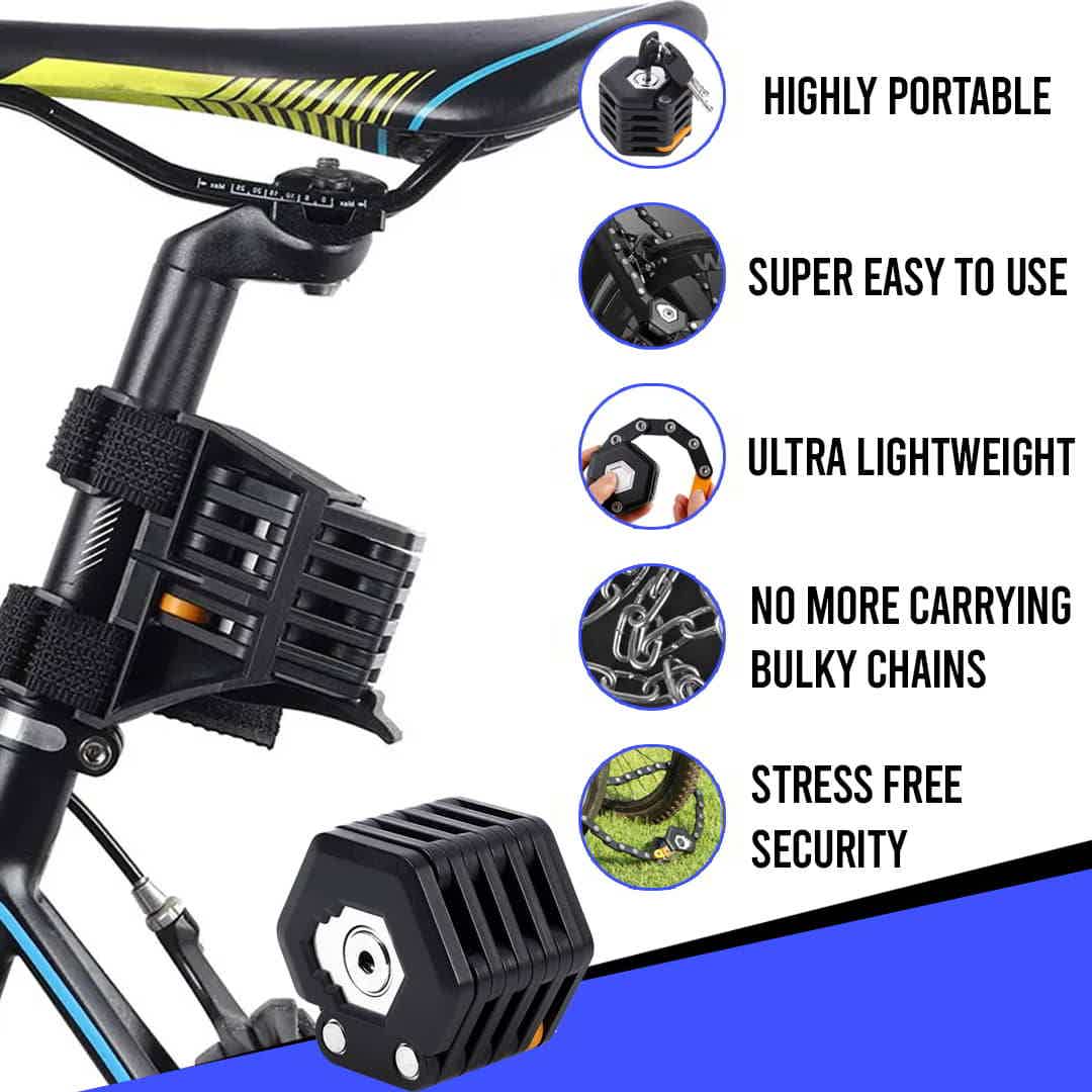 Lightweight Bicycle Security Chain Lock Titan Pocket Lock