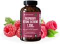 A bottle of our Slimming Pills Supplement surrounded by raspberries
