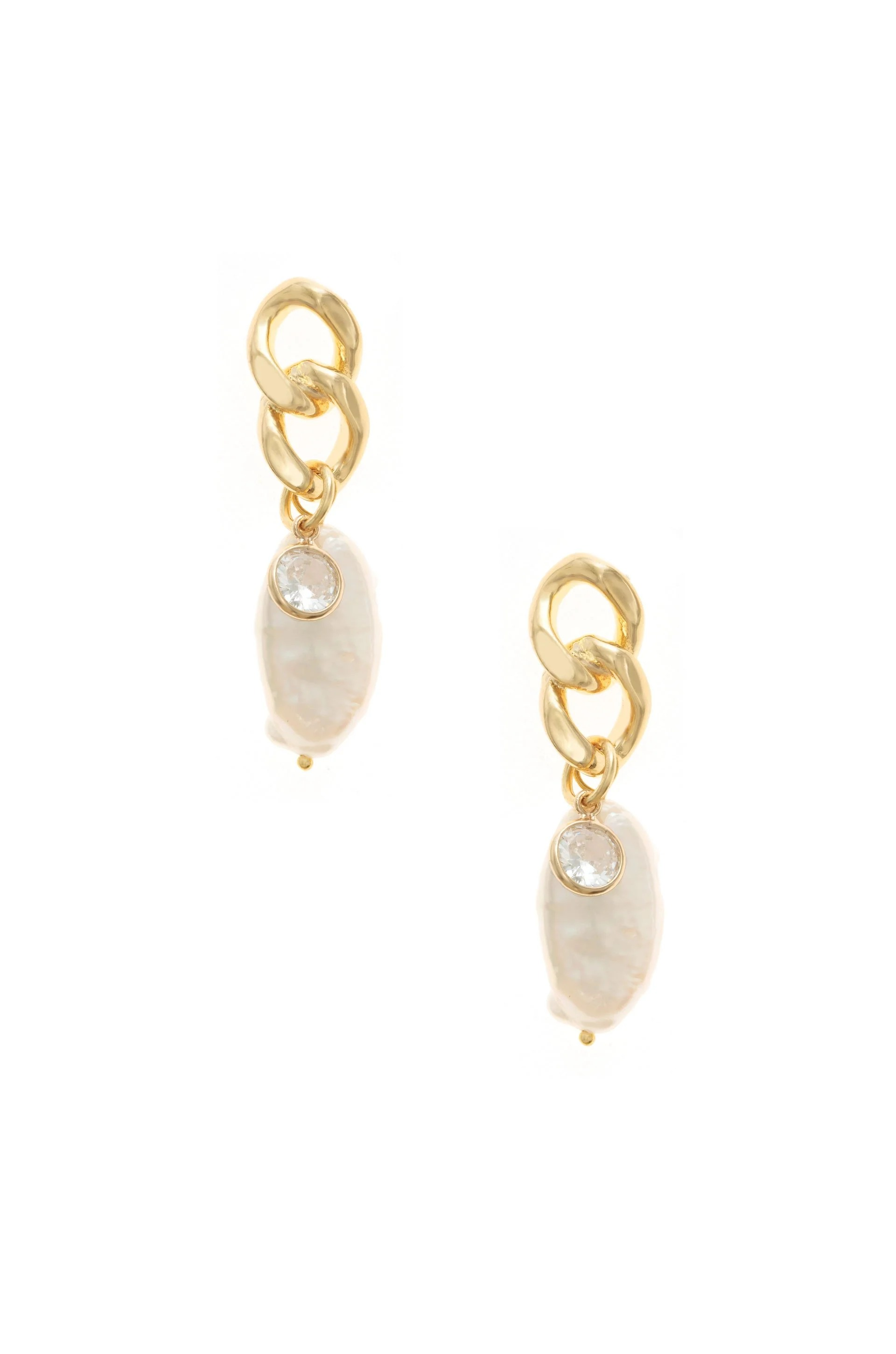 Mini freshwater pearl dangle earrings