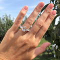 Full Eternity Lab Diamond Engagement Ring on finger