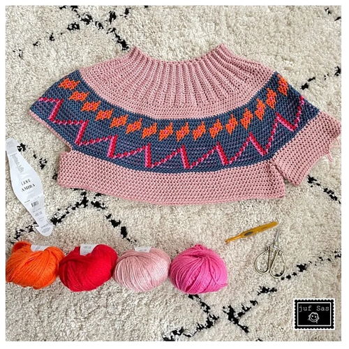 Solveig sweater and Signe sweater crochet patterns by teacher Sas