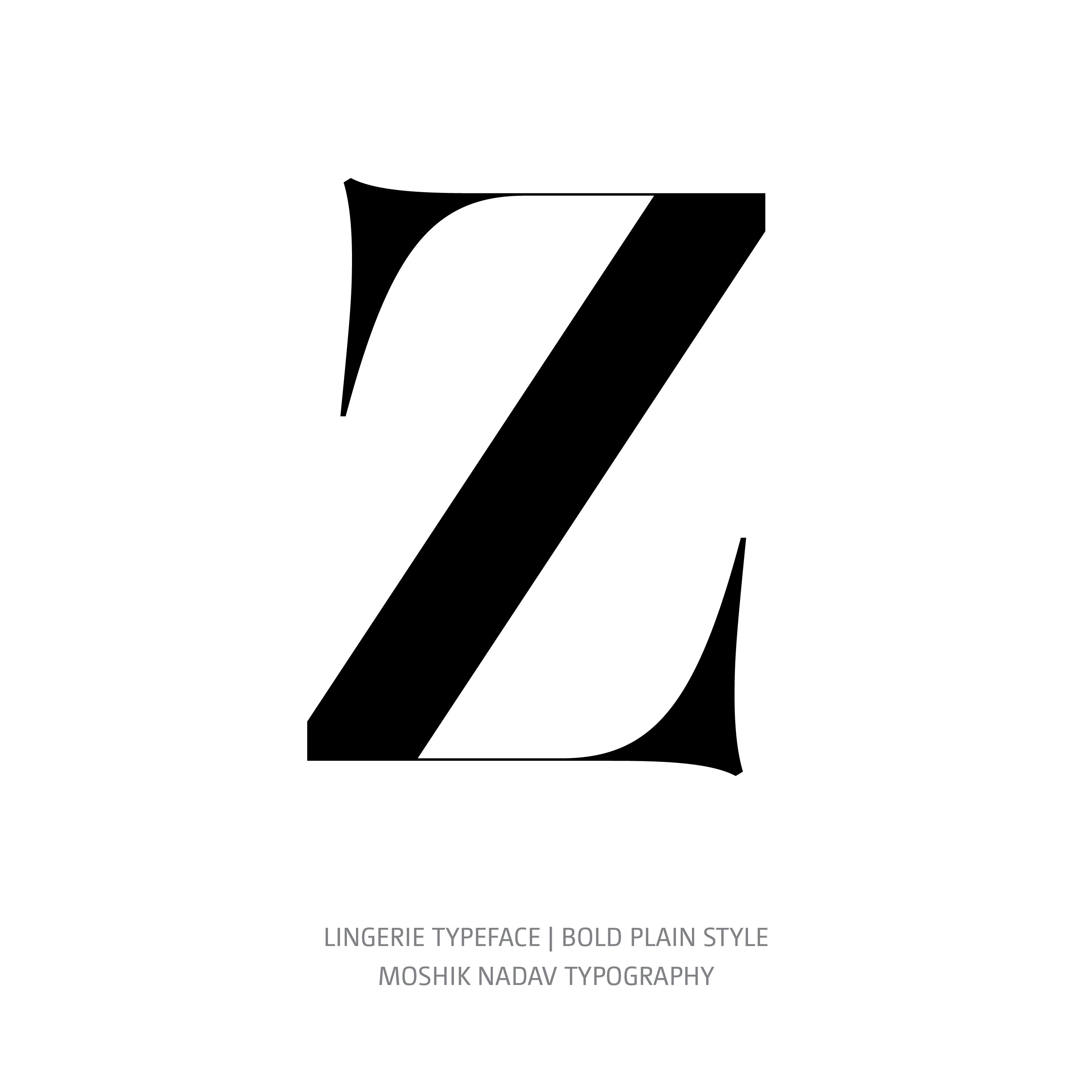 Lingerie Typeface Bold Plain Z