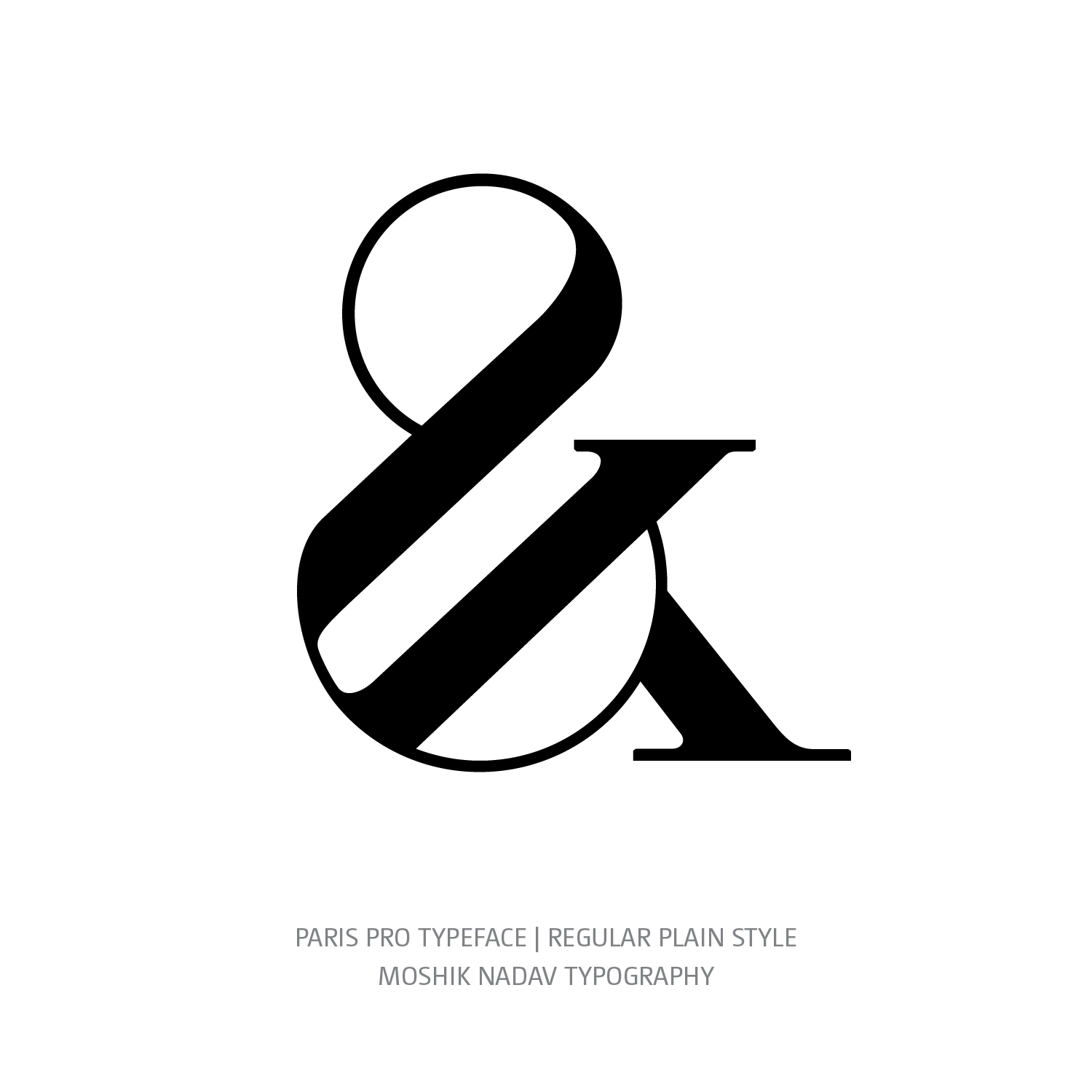 Paris Pro Typeface Regular Plain ampersand