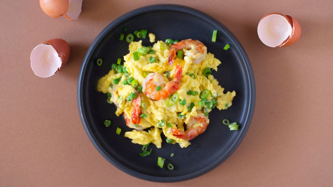 Scrambled Eggs with Shrimps