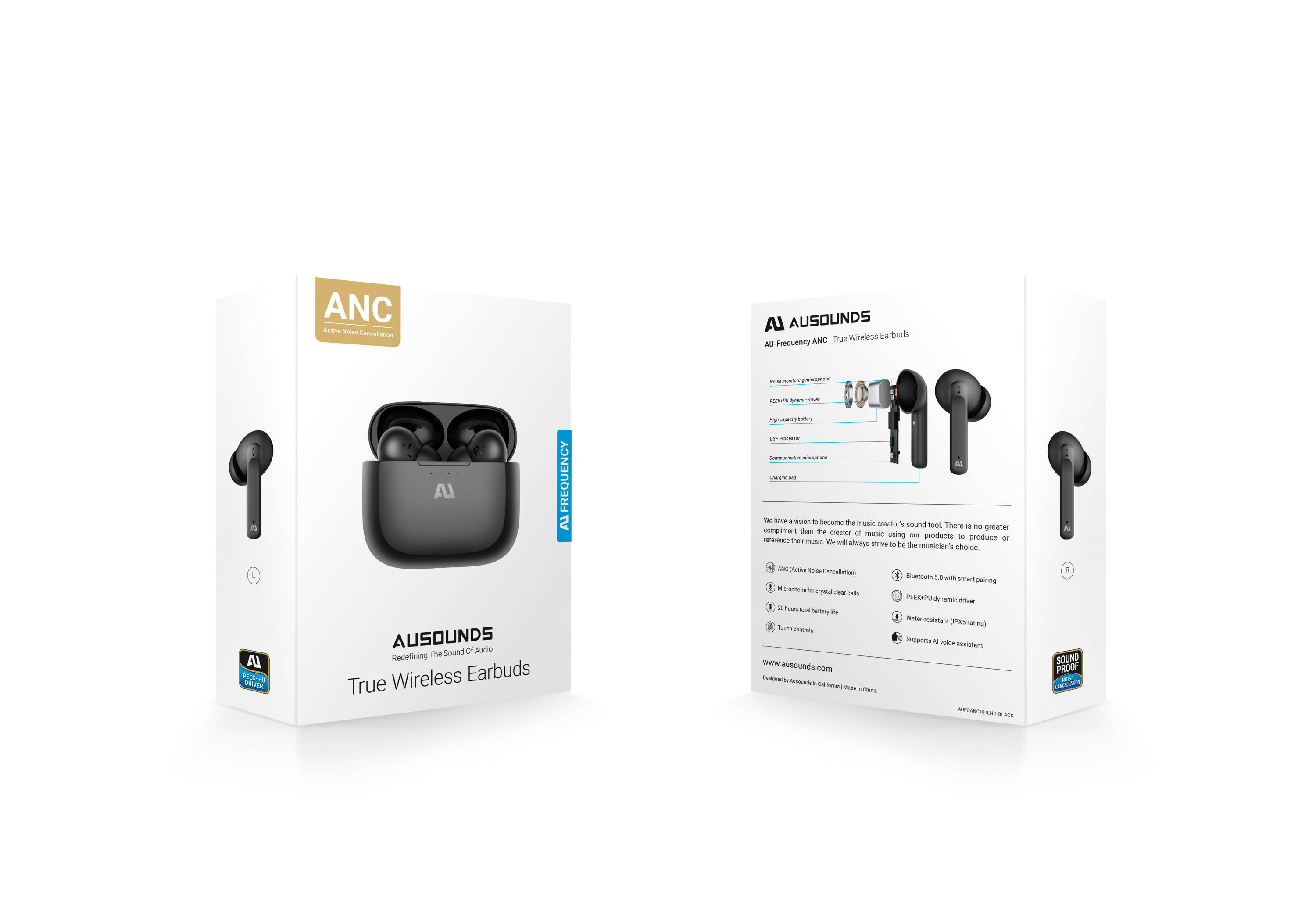 AU-Frequency ANC | True Wireless Noise-Cancelling Earbud | Ausounds