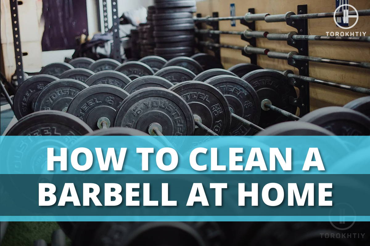 Barbells in the gym