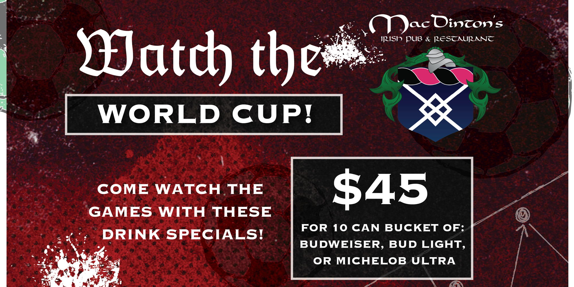 World Cup at Macs! promotional image