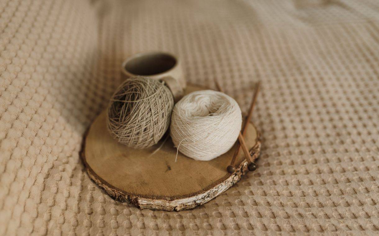 rolls of yarn and thread