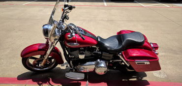2012 HARLEY-DAVIDSON FLD DYNA SWITCHBACK motorcycle for rent near Roanoke, TX