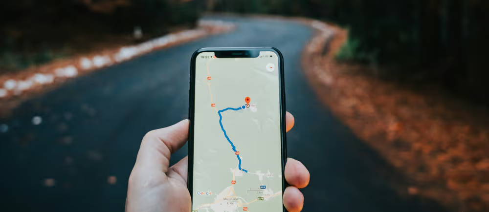 a map on a smartphone