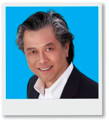 David Chan in blue background photo frame