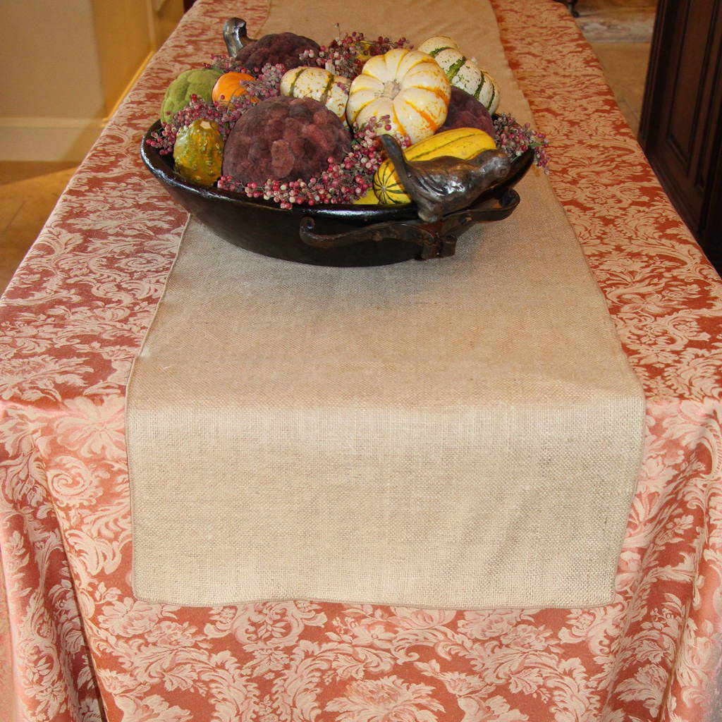 Faux Burlap Table Runner