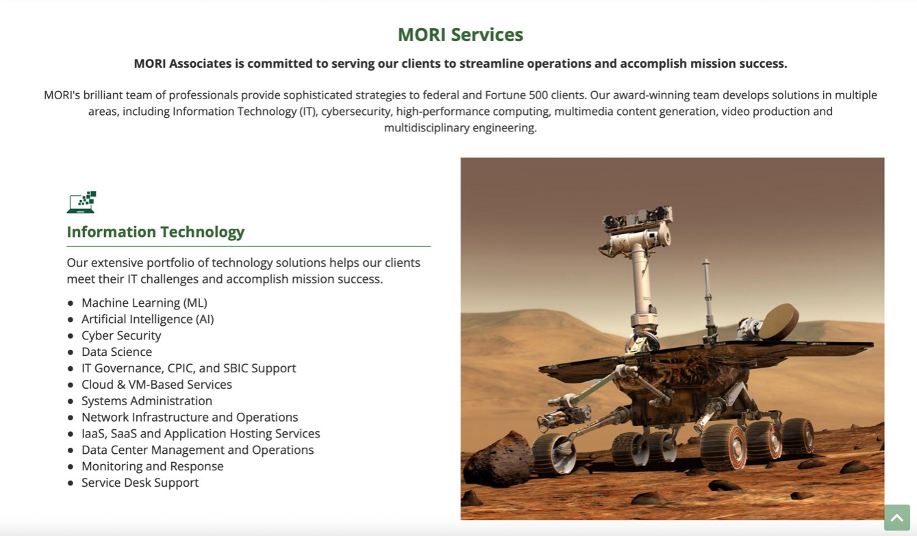 MORI Associates product / service