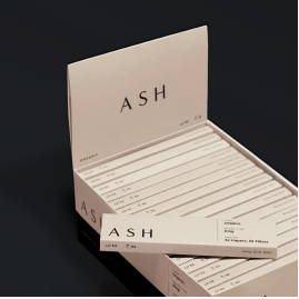 ASH box of king size rolling papers- organic