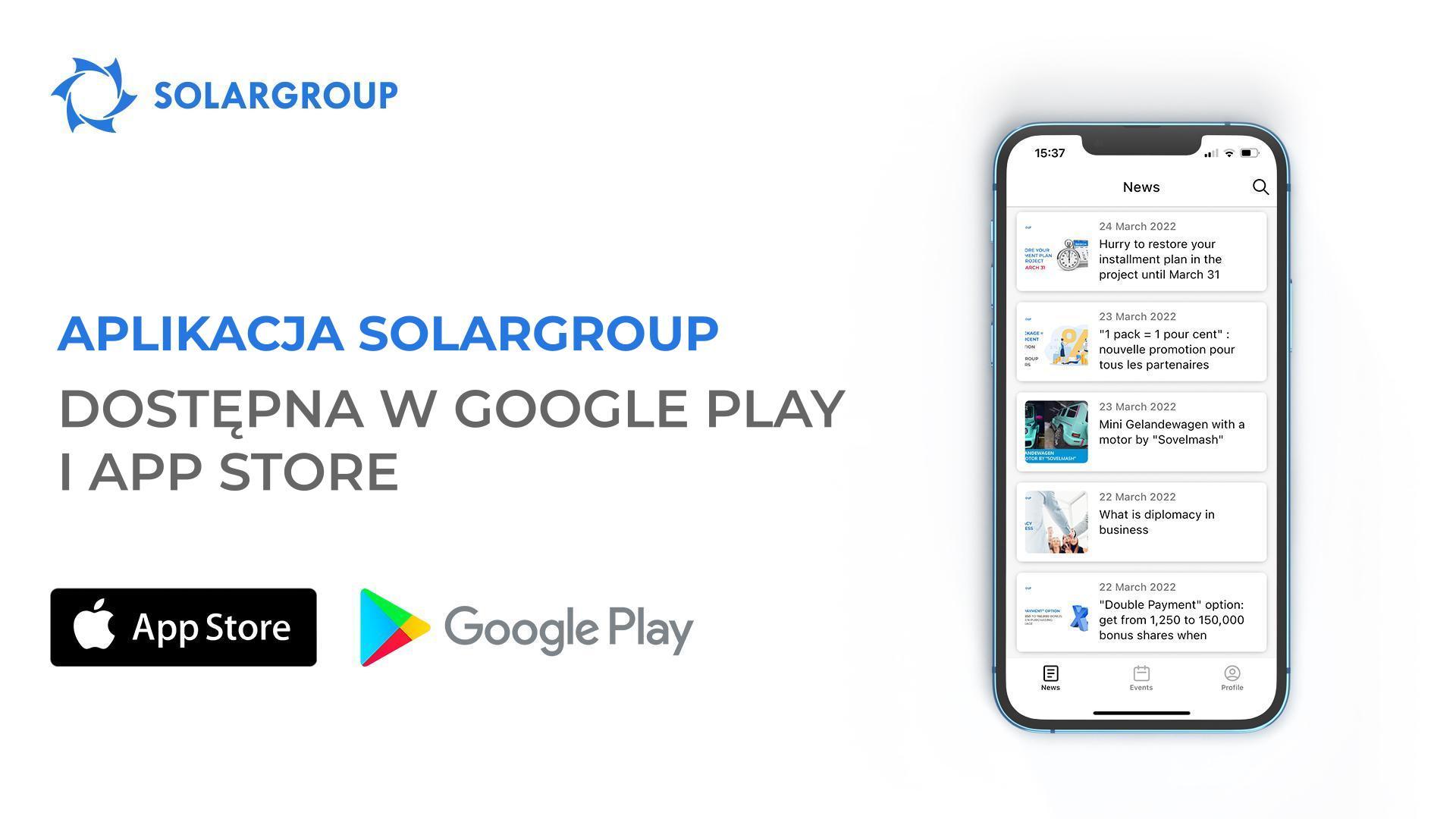 Nowy poziom rozwoju platformy IT SOLARGROUP: aplikacja mobilna jest dostępna w Google Play i App Store