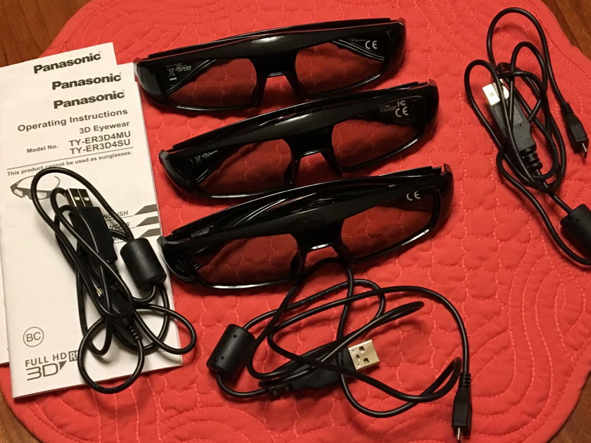 Panasonic 3D Eyewear - 3 Pairs of Full HD 3D RF (Used just twice)