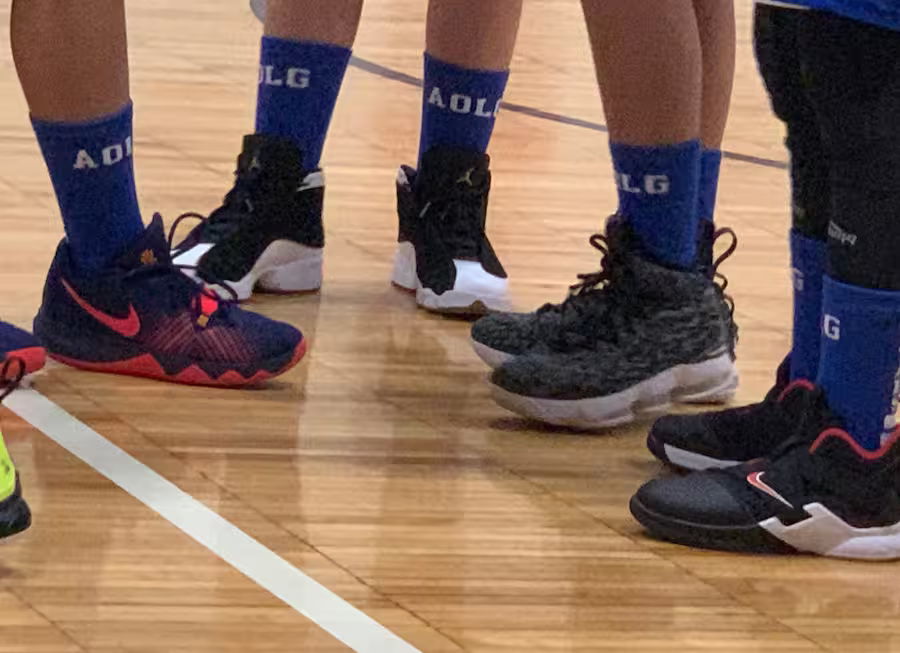 Blue Basketball Team Socks Photo