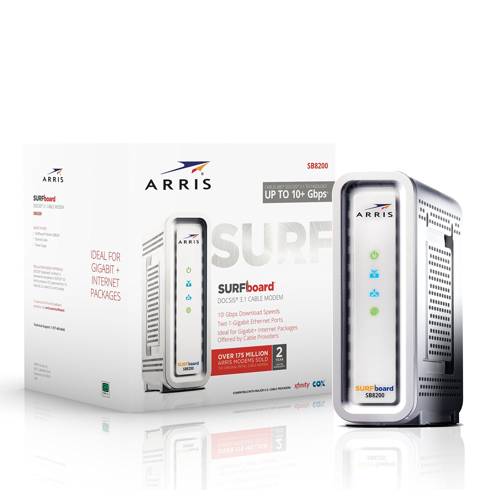 Arris SB8200 vs Netgear Nighthawk Cable Modem CM2000 Slant