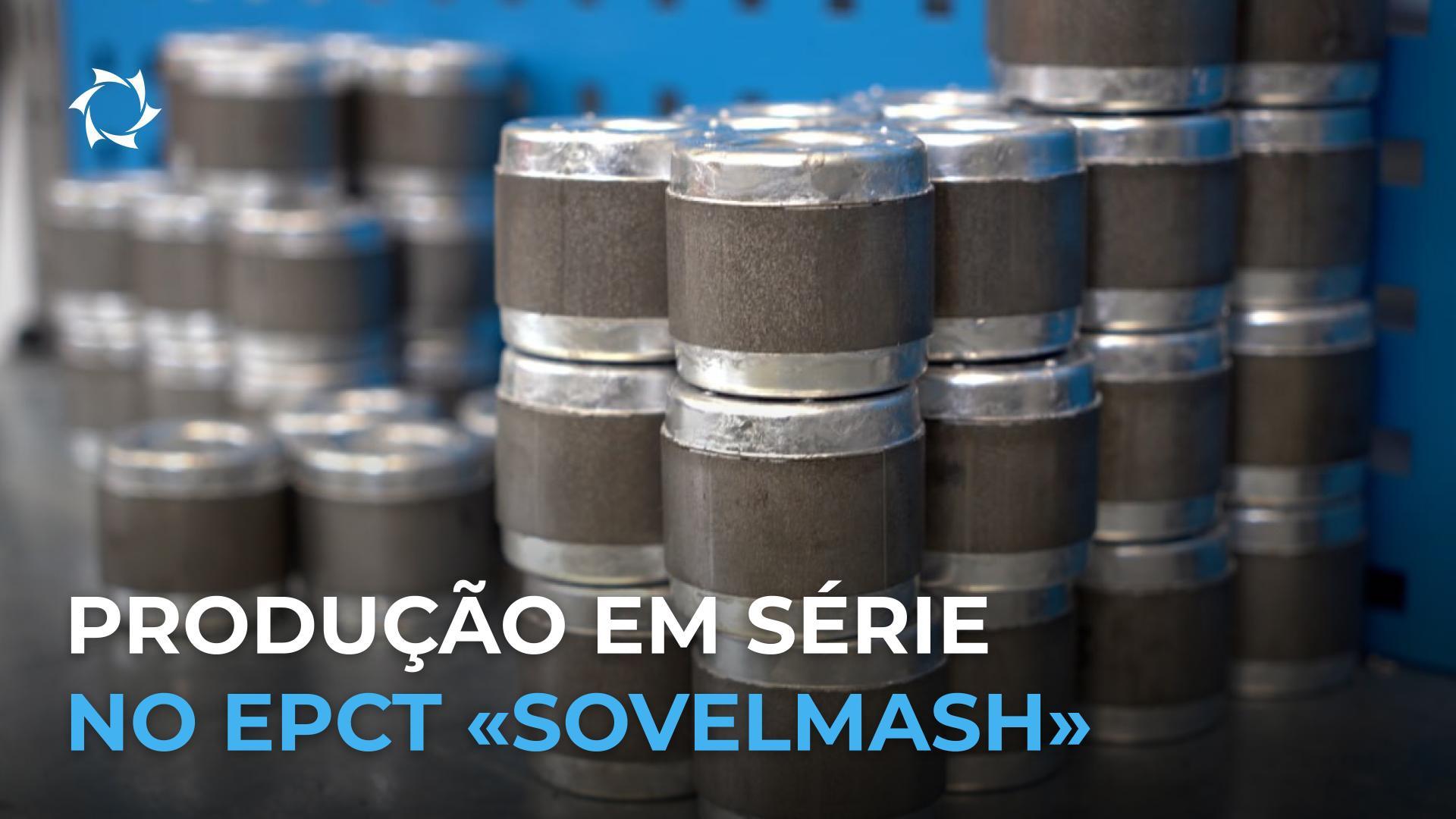 Componentes dos futuros produtos da «Sovelmash», produzidos no próprio equipamento