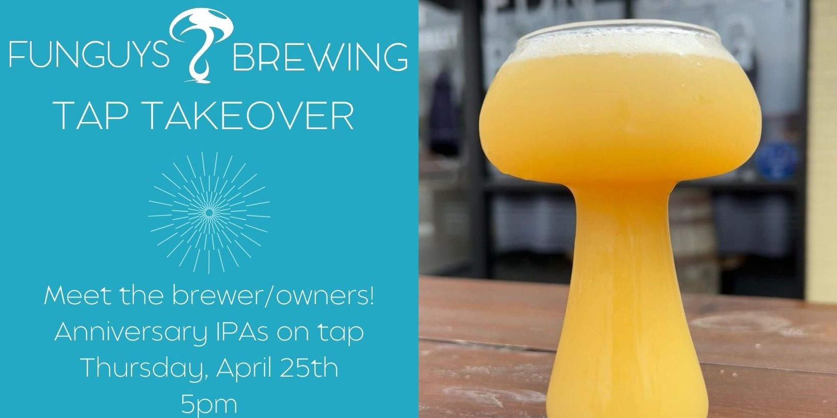Funguys Brewing Tap Takeover promotional image
