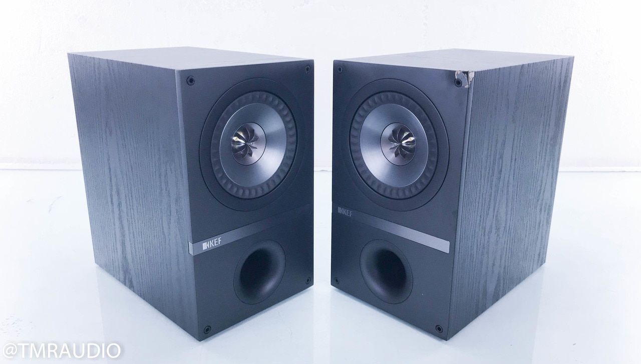 KEF Q100 Bookshelf Speakers Black Oak Pair... For Sale | Audiogon