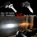 HB2 9003 H4 LED Headlights Bulb 6000K White vs Halogen 60/55W Headlamp