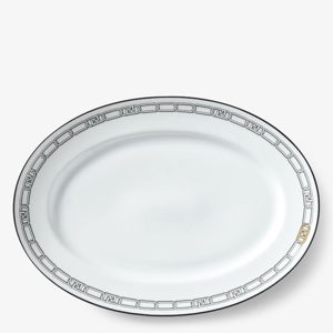 Fendi O’Lock Serving Plate - White porcelain oval serving plate | Fendi