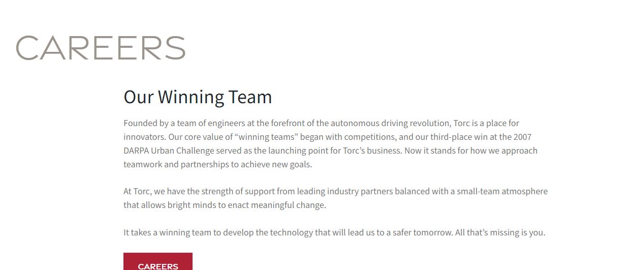 Torc Robotics product / service