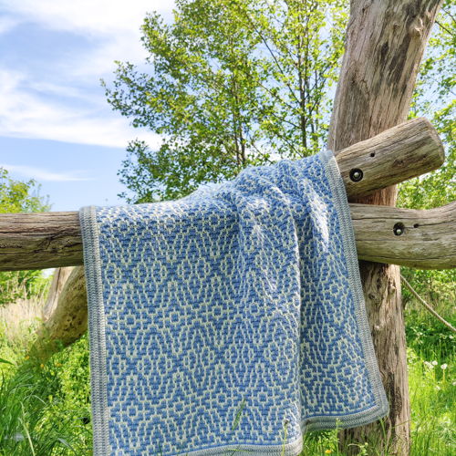 Blue Arabesque Deken