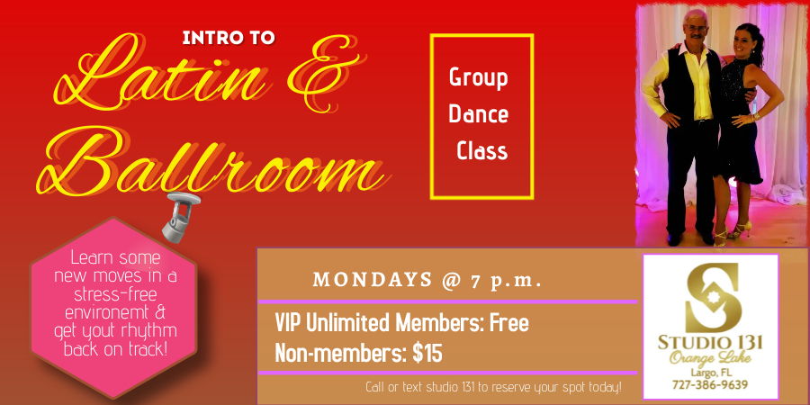 Intro to Latin and Ballroom Group Dance Class promotional image