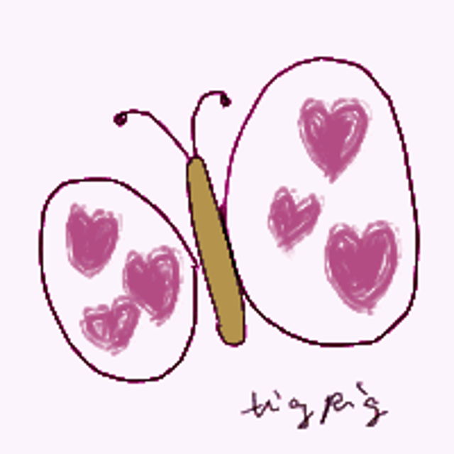 ピンクハートの蝶々 ちょうちょう のイラスト ホームページ素材 デコメ素材 無料素材 Tigpig Awrd アワード