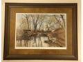 Spring Creek Hideout by Richard Plasschaert Framed Print