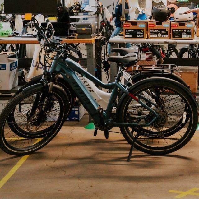 Aventon e-bikes in workshop