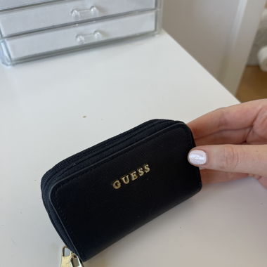 Guess gold and black wallet with two zips