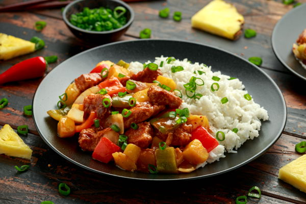 Photo of Crispy Sweet and Sour Chicken with Jasmine Rice
