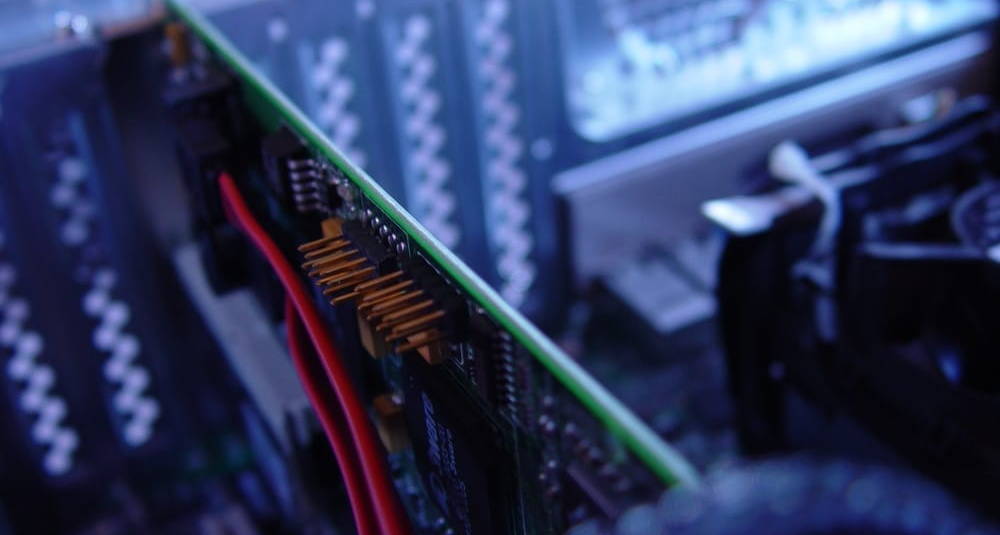 Inside a rackmount computer server