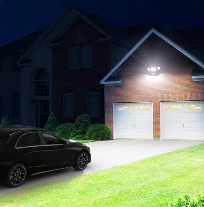 55W 3-in-1 LED Home Security Lights Energy Saving