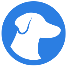 Circular blue icon with 3 strands of fur representing skin and coat health.