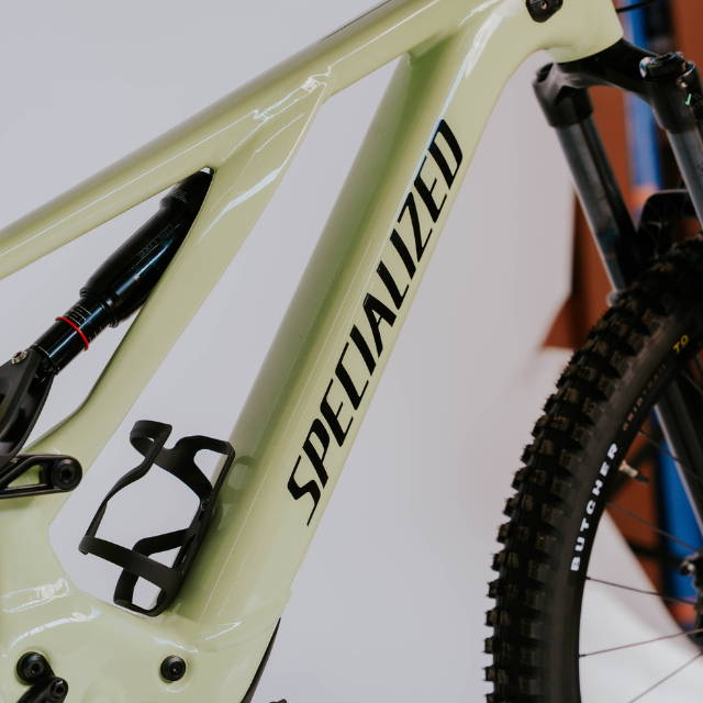 top tube of a Specialized bike