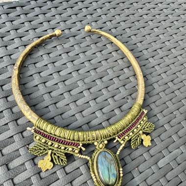 Unique Labradorite Macrame Necklace